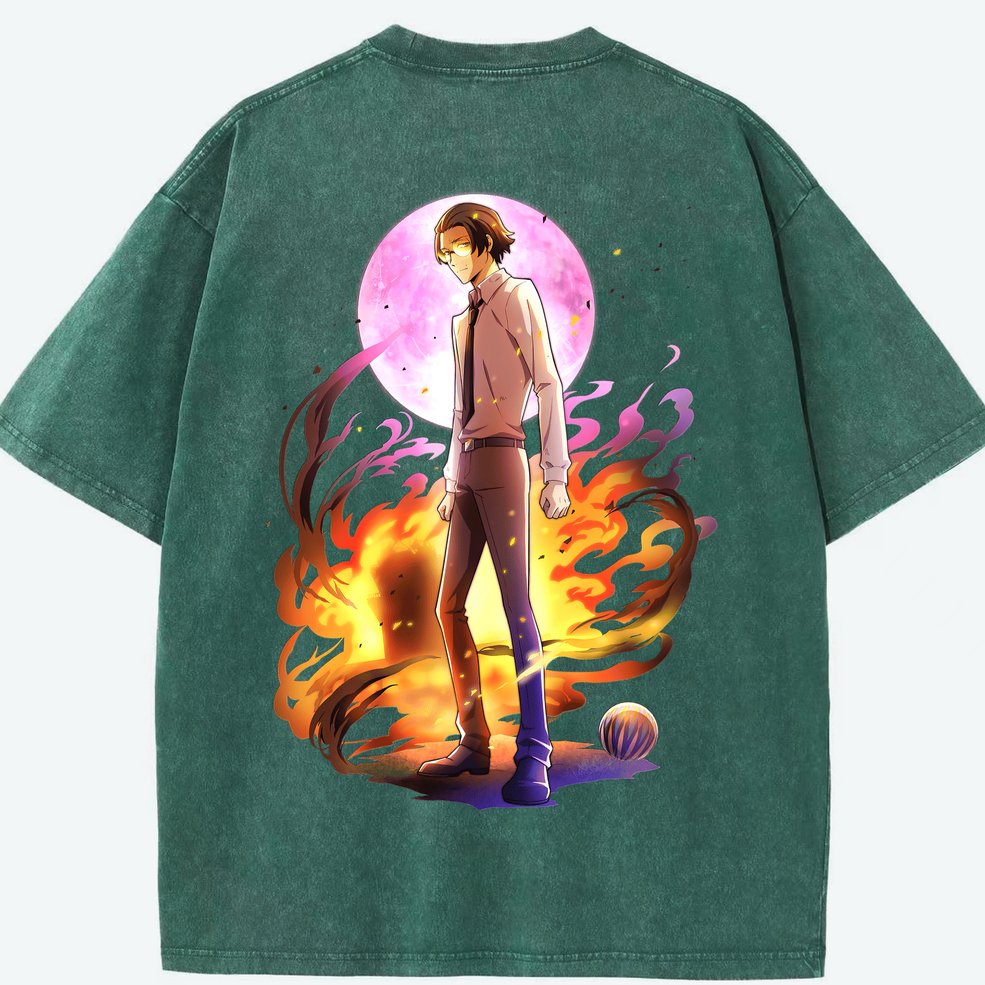 （画像用） 文豪ストレイドッグス Bungo Stray Dogs 綿100% ヴィンテージ風 半袖Tシャツ（背面プリント）